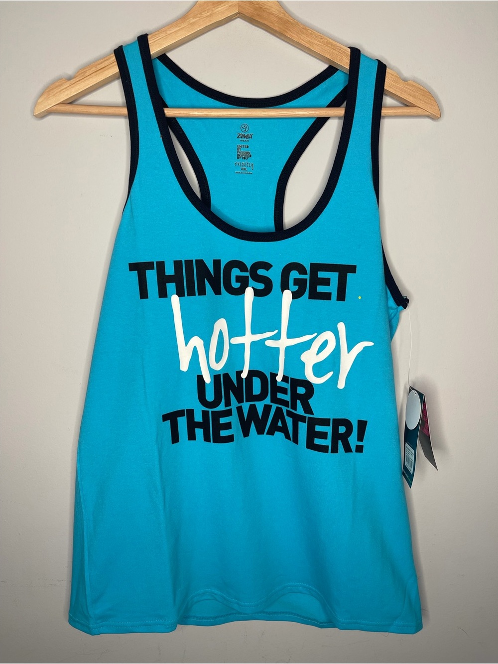 Women’s Zumba Fitness racer‎ back tank top xxl 2xl new